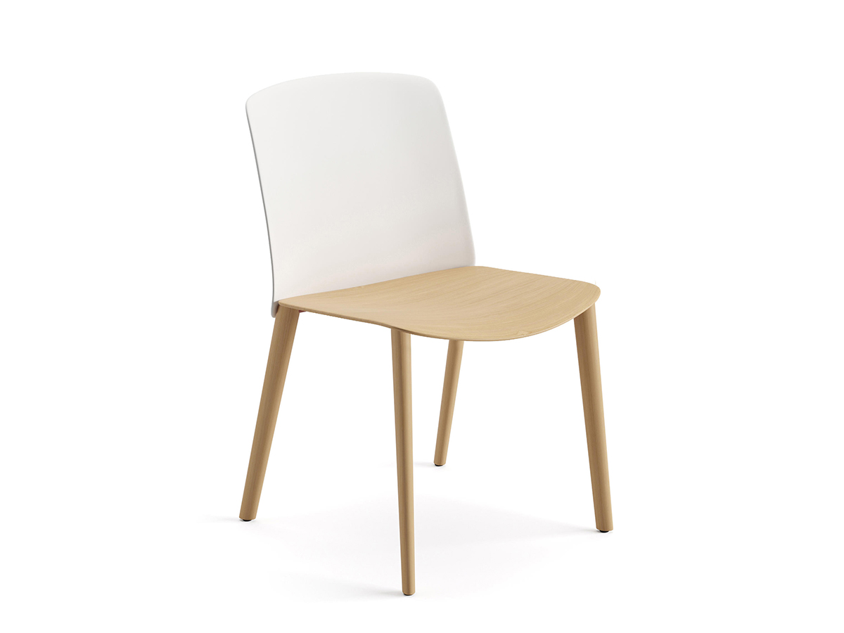 Arper Mixu Chair With Wooden Legs