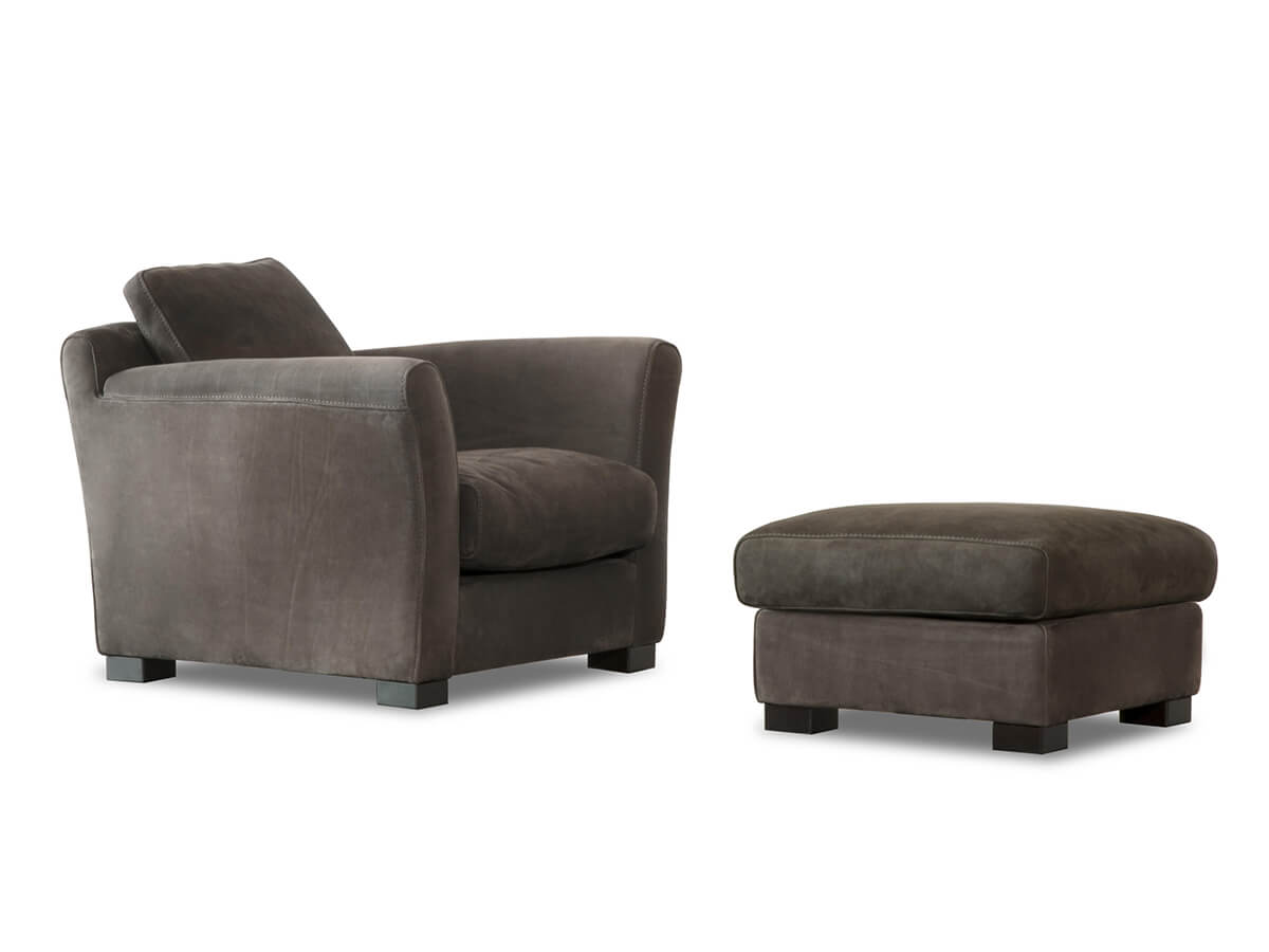 Baxter Diner Armchair With Ottoman