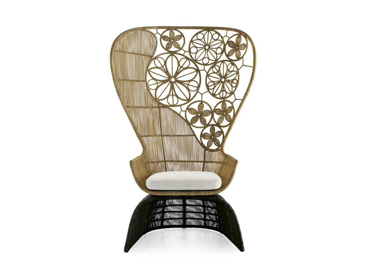 Crinoline Outdoor Armchair - With Decoration