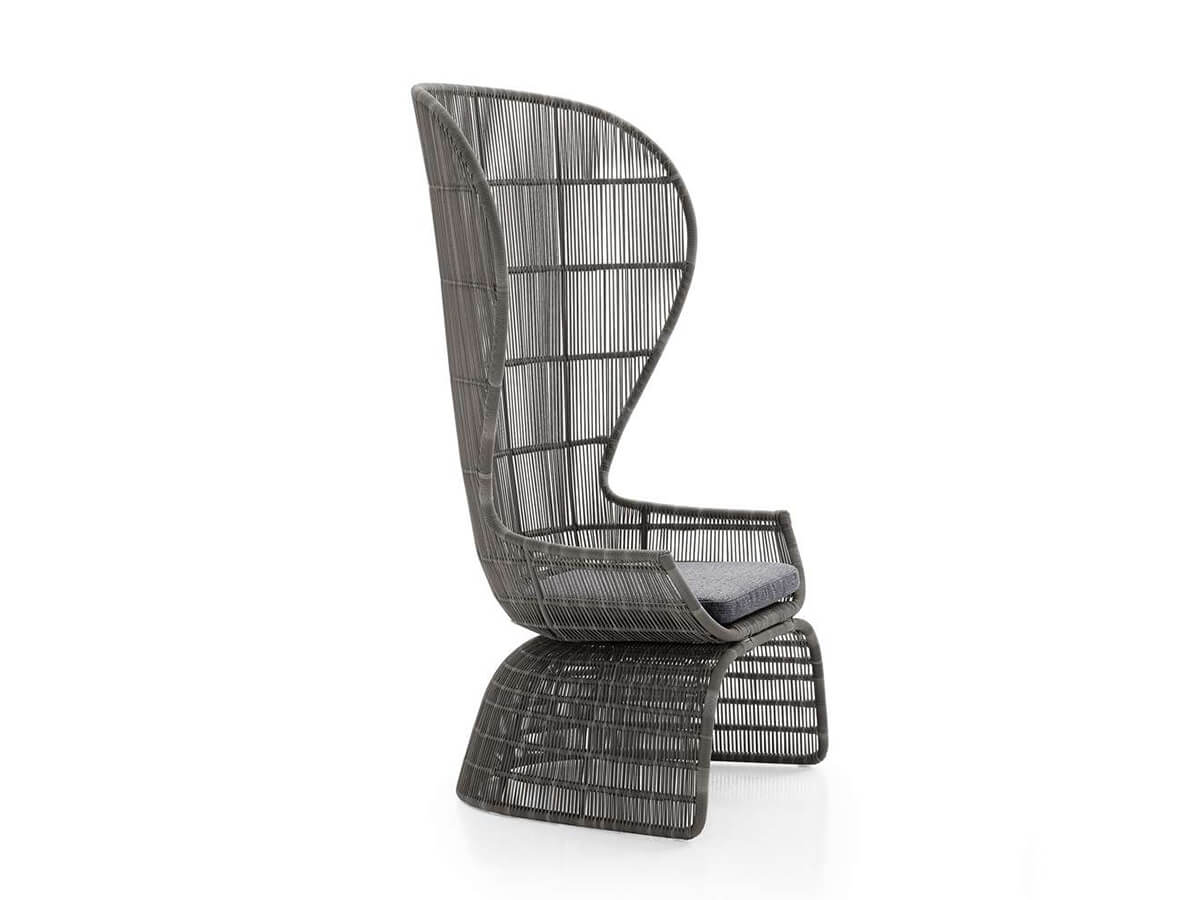 Crinoline Outdoor Armchair - With High Backrest