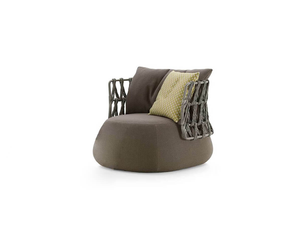 Fat-Sofa Outdoor Armchair - With Low Backrest