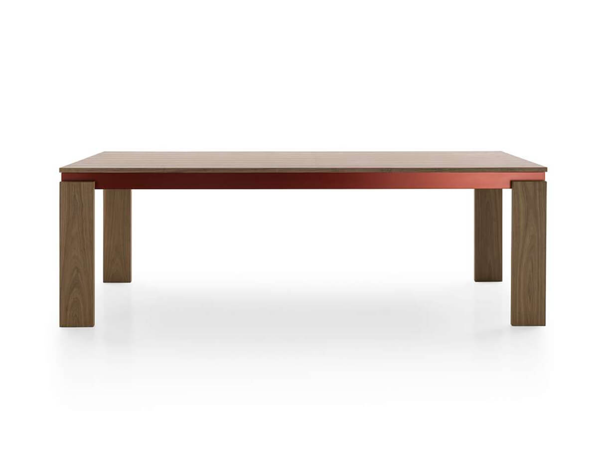 B&B Italia Parallel Structure Dining Table With Wooden Top