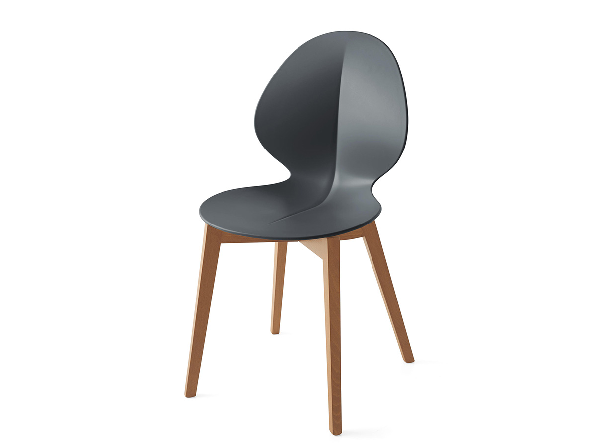 Calligaris Basil Chair Wooden Base
