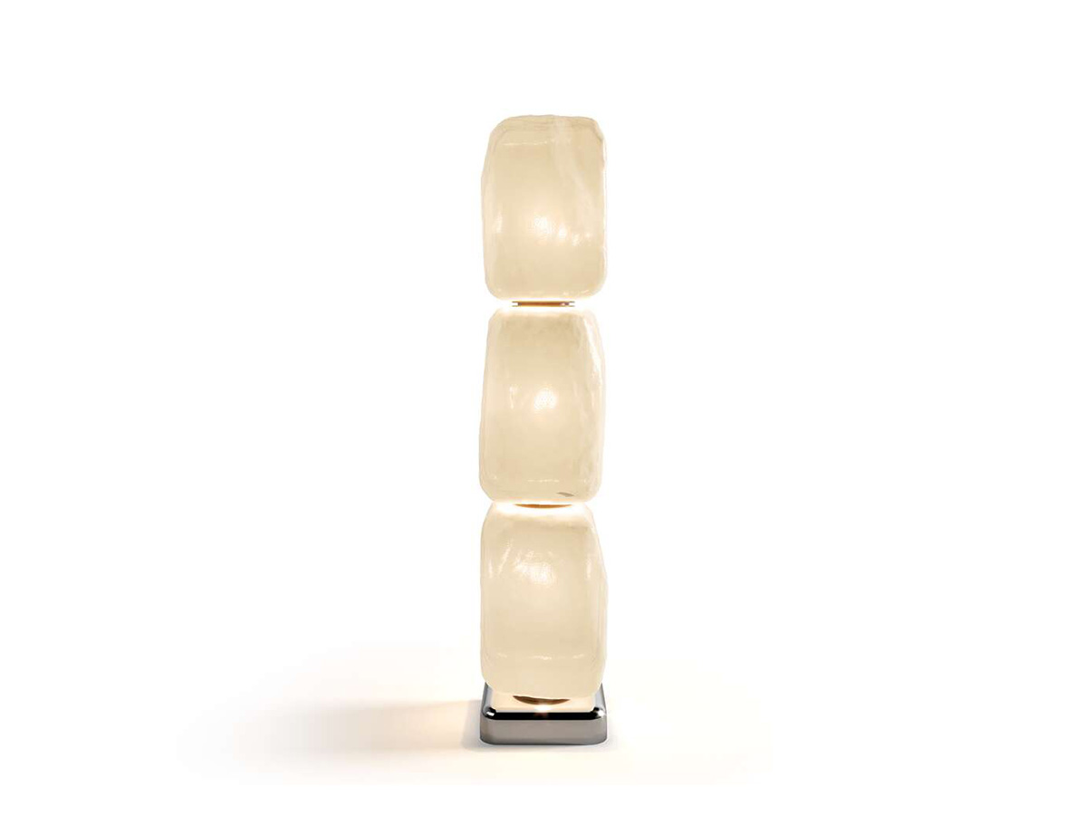 Wax, Stone, Light Floor Lamp