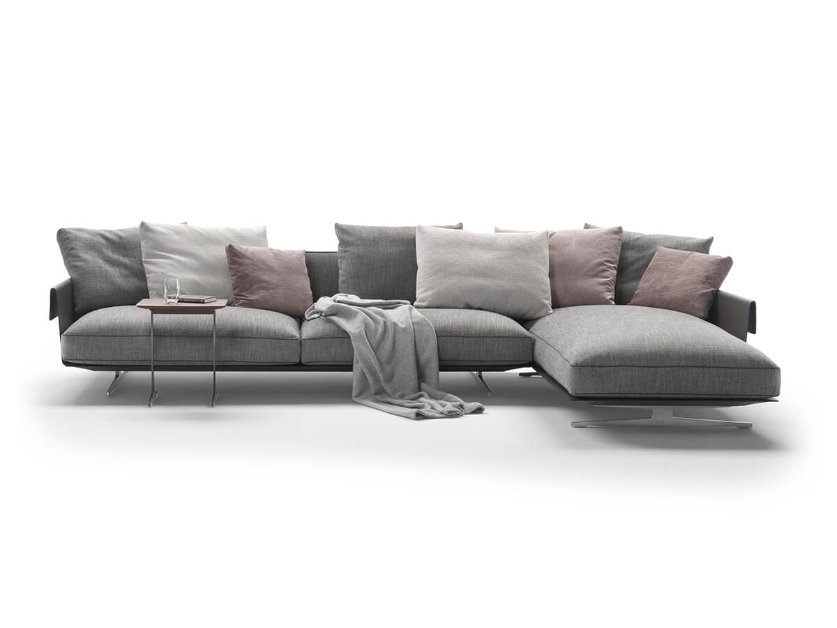 Flexform Bretton Sofa With Chaise Longue