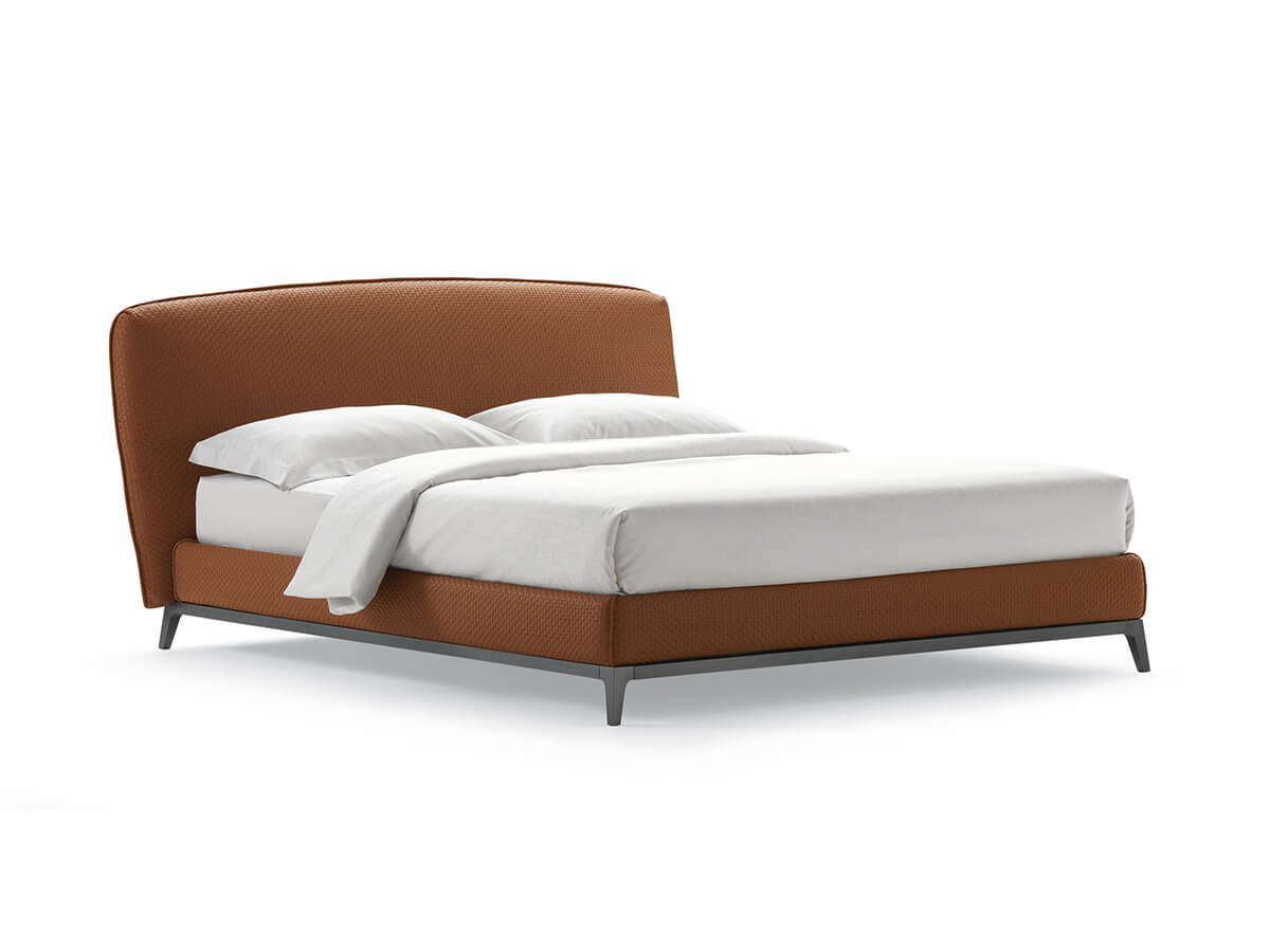 Flou Olivier Bed In Woven Leather