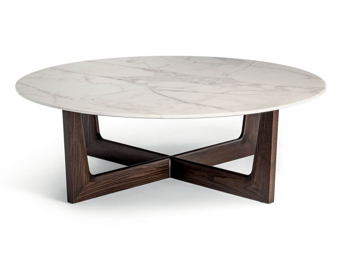 Poltrona Frau Ilary Coffee Table With Wooden Base