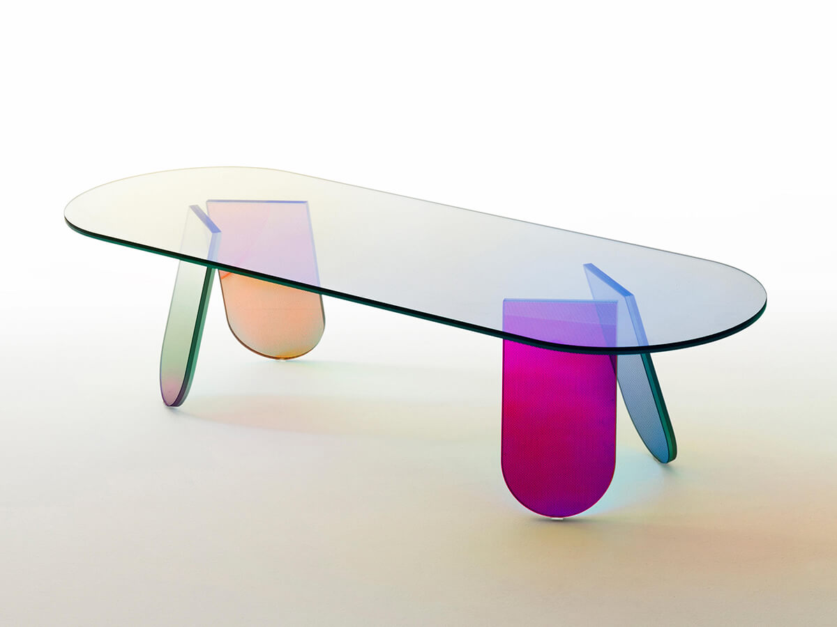 Glas Italia Shimmer Coffee Table Oval-shaped