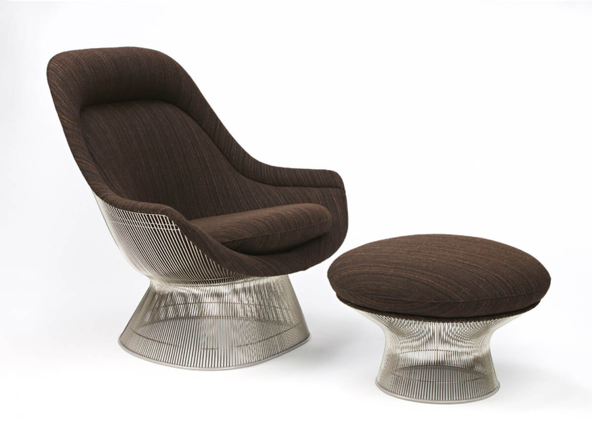 Knoll Platner Poltrona Easy Chair con Pouf
