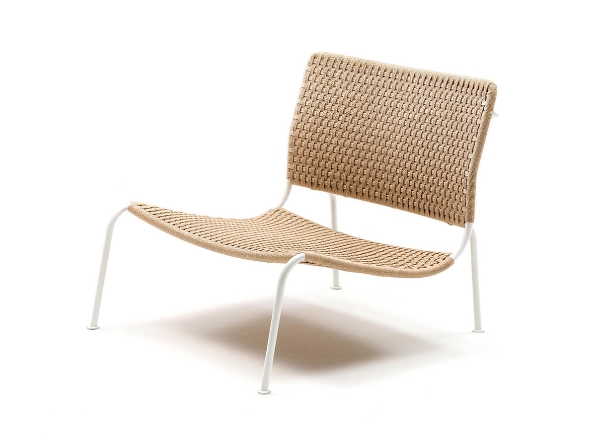 Living Divani Frog Armchair With Woven Seat in Cellulose Rope
