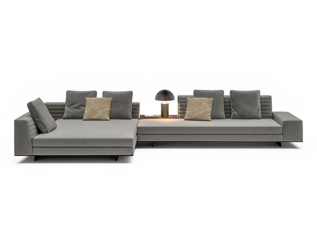 Minotti Roger Sofa With Chaise Longue