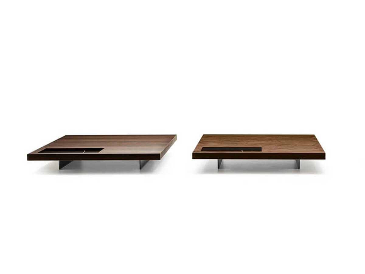 Minotti Boteco Coffee Table With Wooden Top