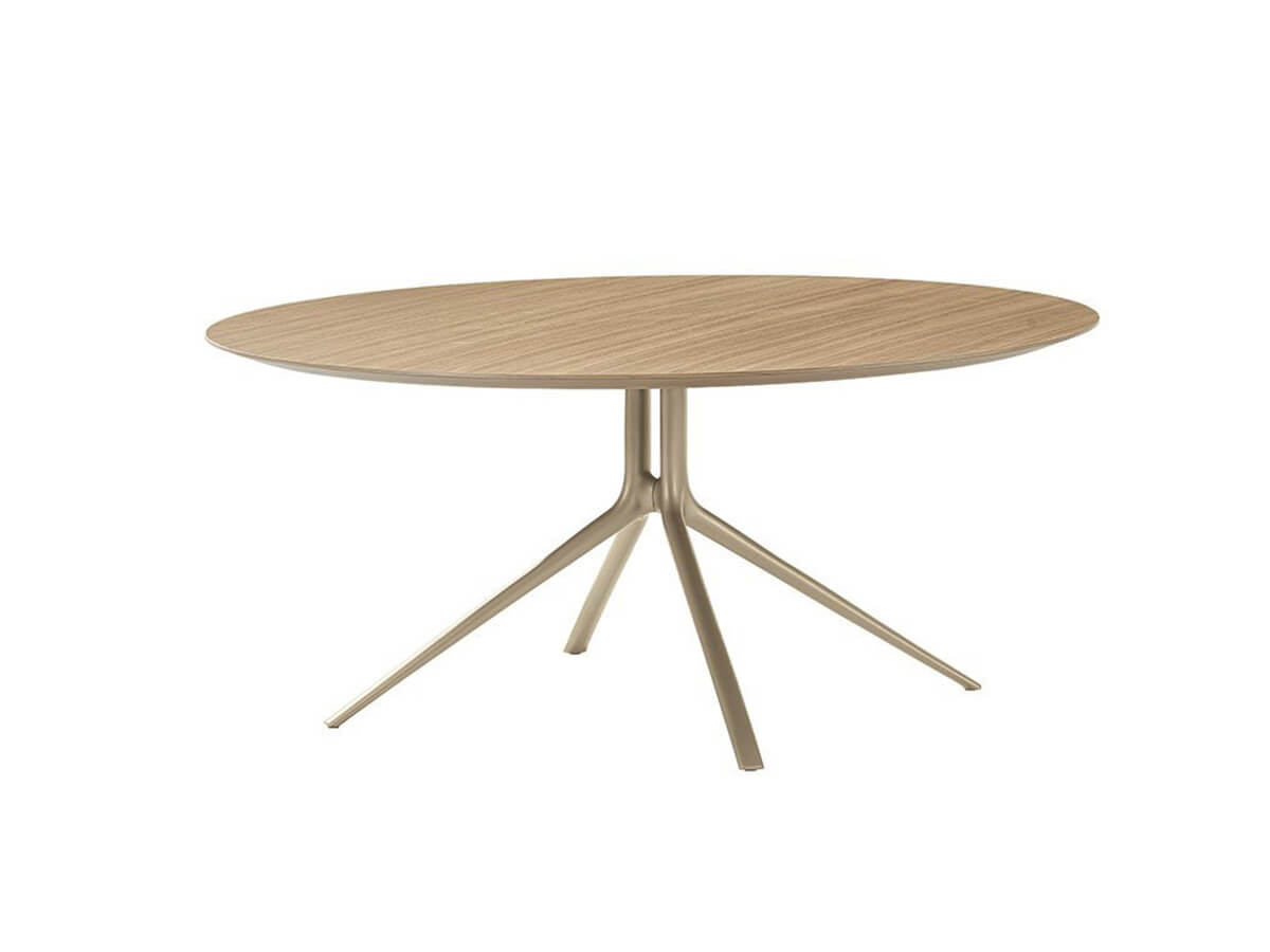 Poliform Mondrian Dining Table With Wooden Top