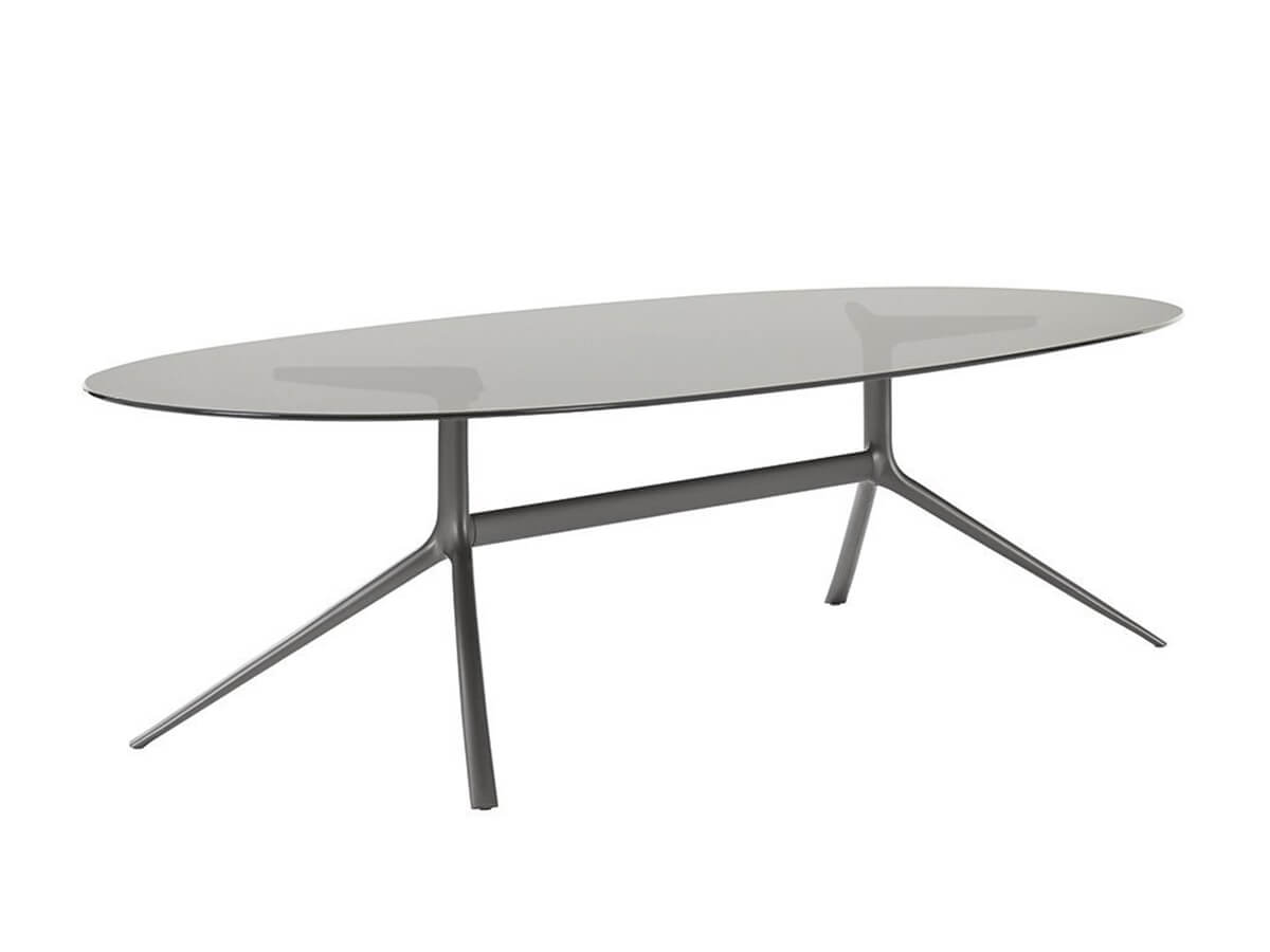 Poliform Mondrian Dining Table With Glass Top