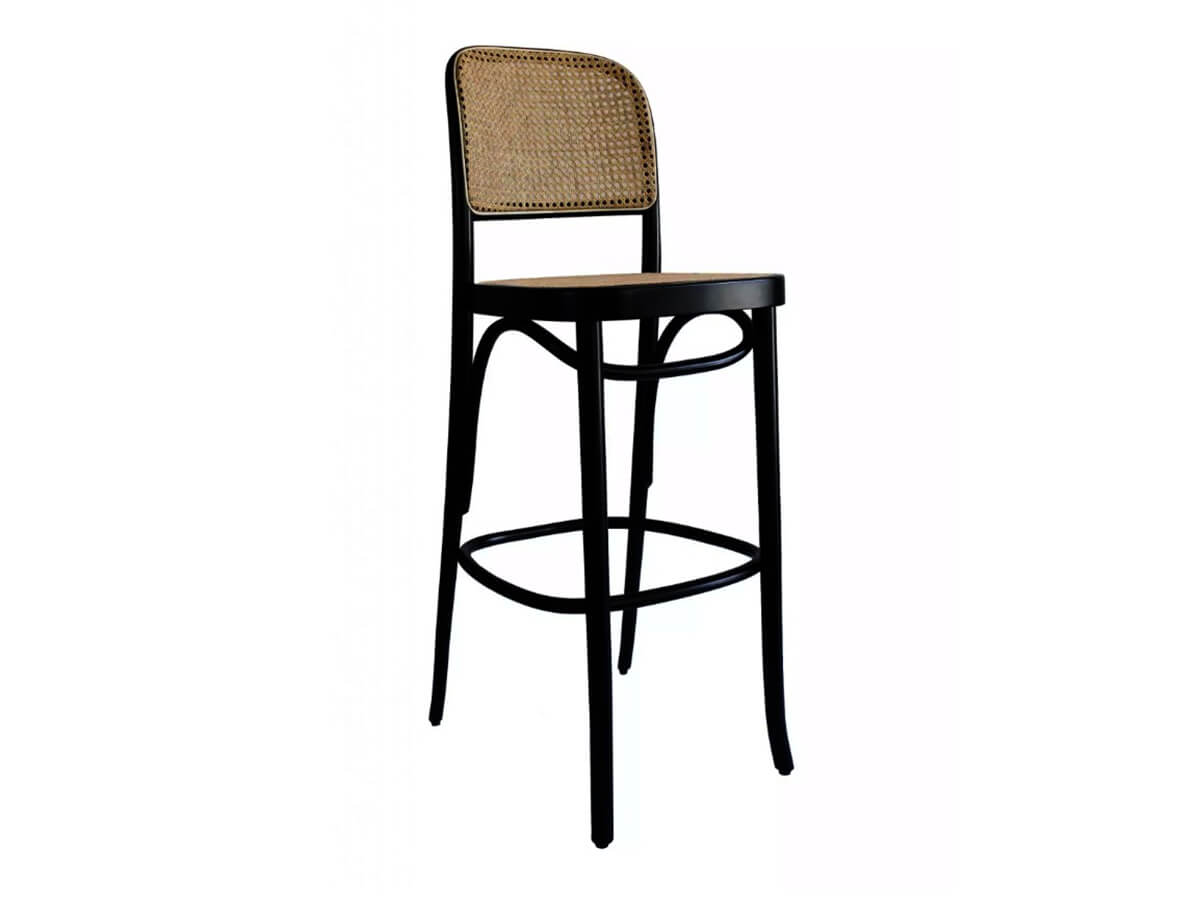 Gebruder Thonet Vienna 811 Stool Seat and Backrest in Woven Cane