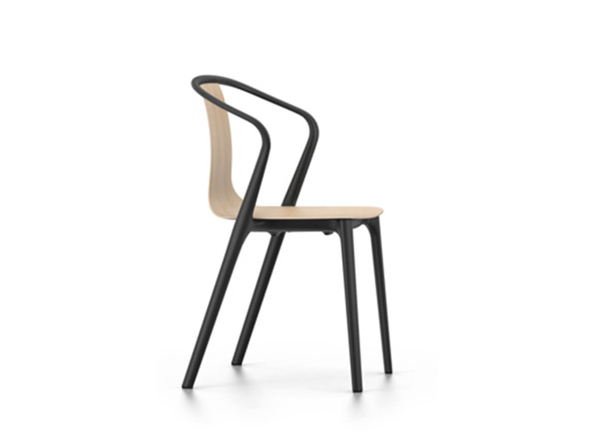 Vitra Belleville Chair Shell in Wood – With Armrests