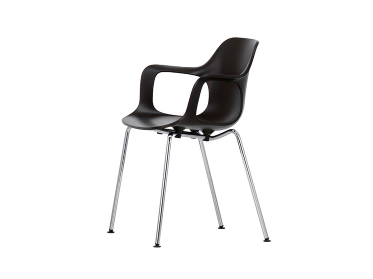 Vitra Hal Chair With 4 Legs in Steel and With Armrests