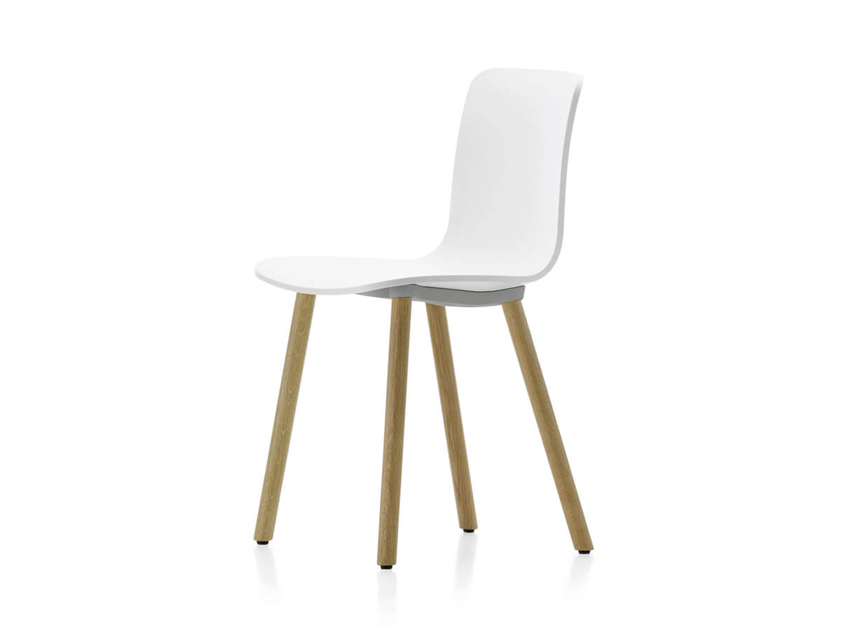 Vitra Hal Chair With 4 Wooden Legs and without Armrests